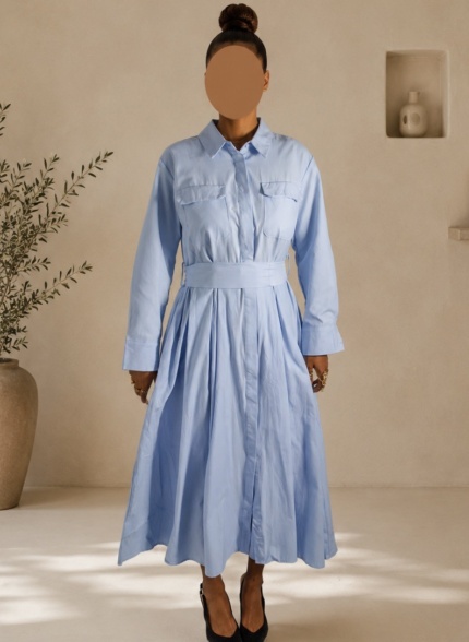 Robes Chemise Bleu ciel