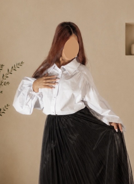 Chemise à manches bouffantes