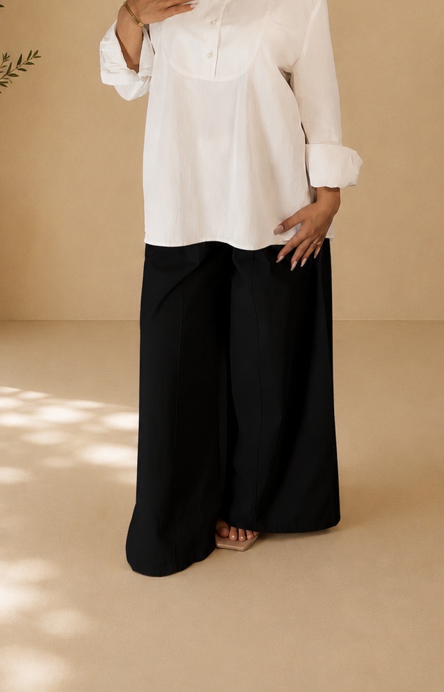 Pantalon Palazzo en Denim – Image 2