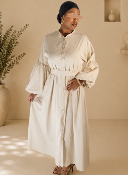 Robe Chemise longue Beige
